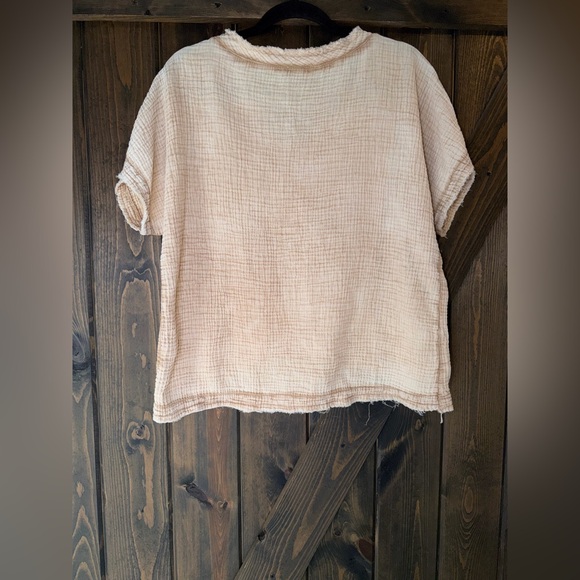 Meo Meli Basketweave Gauze Boxy Top - Picture 2 of 6